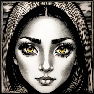 Stylish Masked Beauty with Seductive Eyes