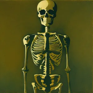 3D Anatomical X-ray of Human Skeleton