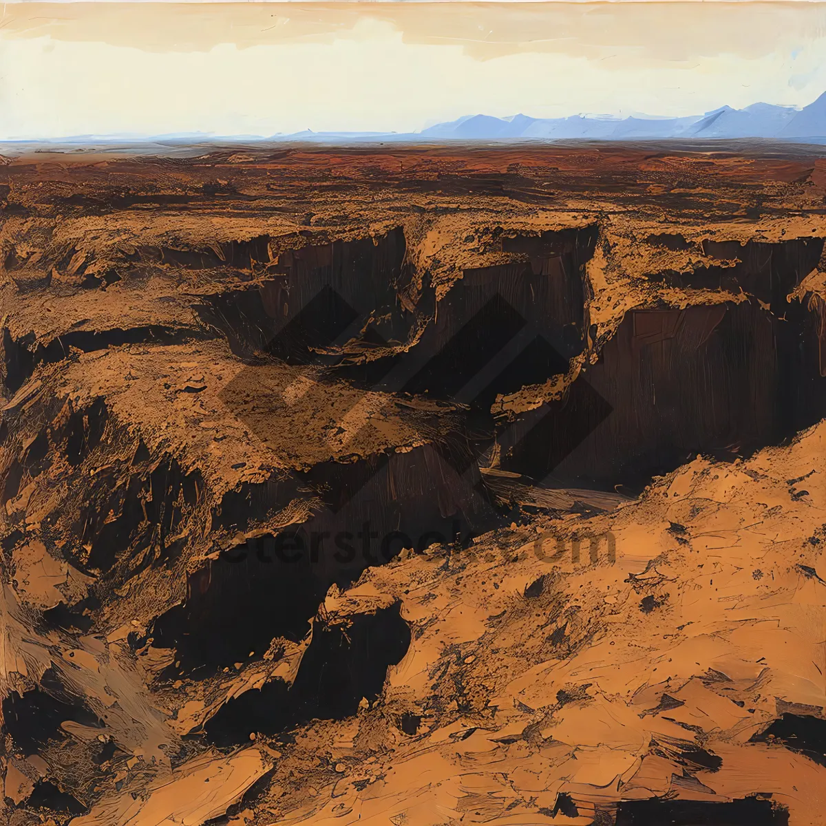 Picture of Orange Desert Canyon Landscape - Majestic Southwest Beauty