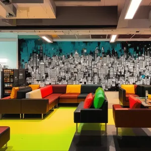 Modern Classroom Chair in Interior Hall Center