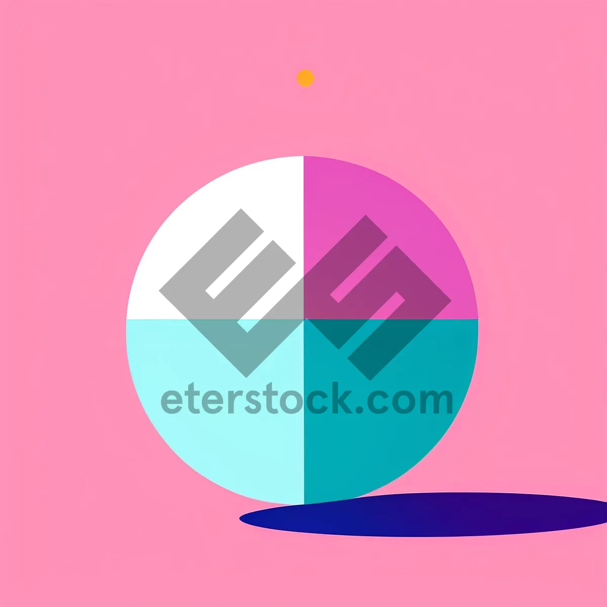 Picture of Graphic Round Circle Icon: Artistic Design Symbol