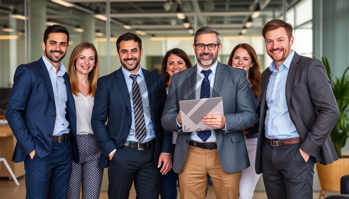 Picture of Diverse team of successful business professionals in office meeting.