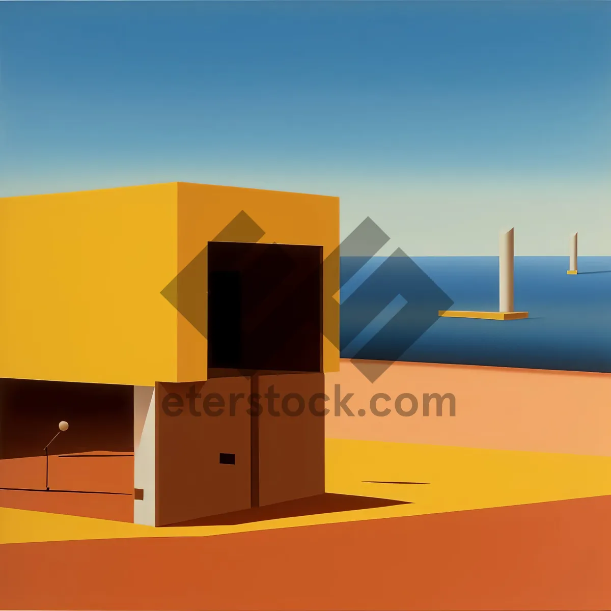 Picture of Chimney icon in 3D design concept