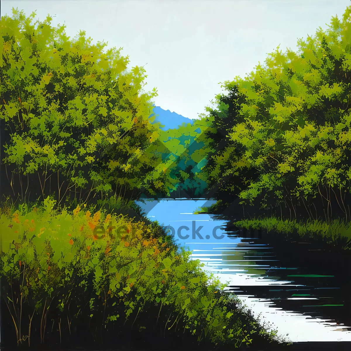 Picture of Tranquil Forest Lake Reflection