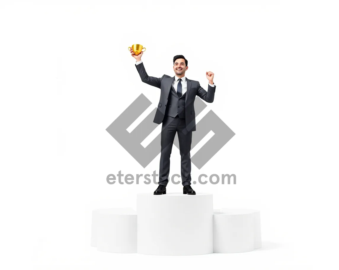 Picture of Silhouette of a successful corporate businessman group standing.