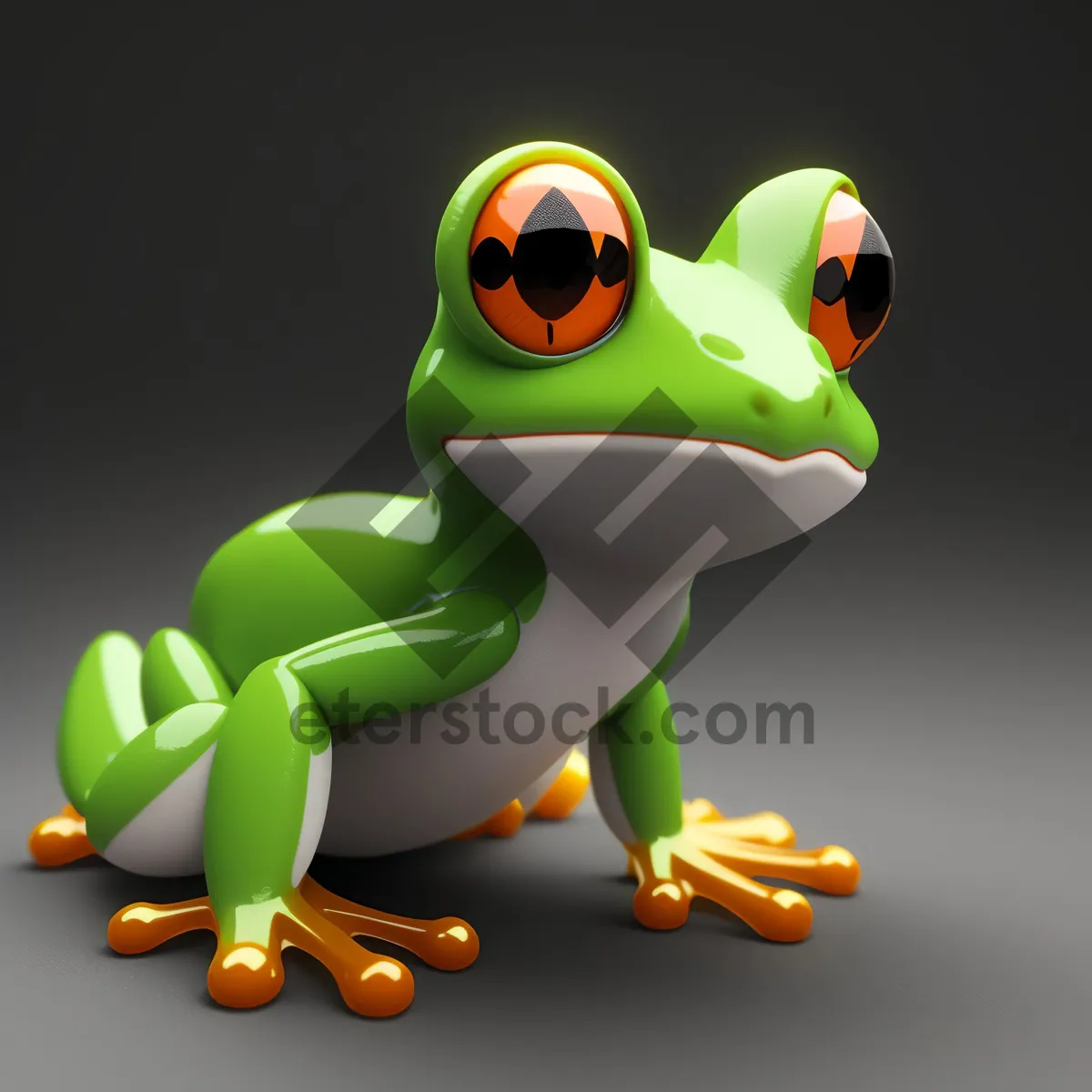 Picture of Poisonous Frog with 3D Comic Eyes