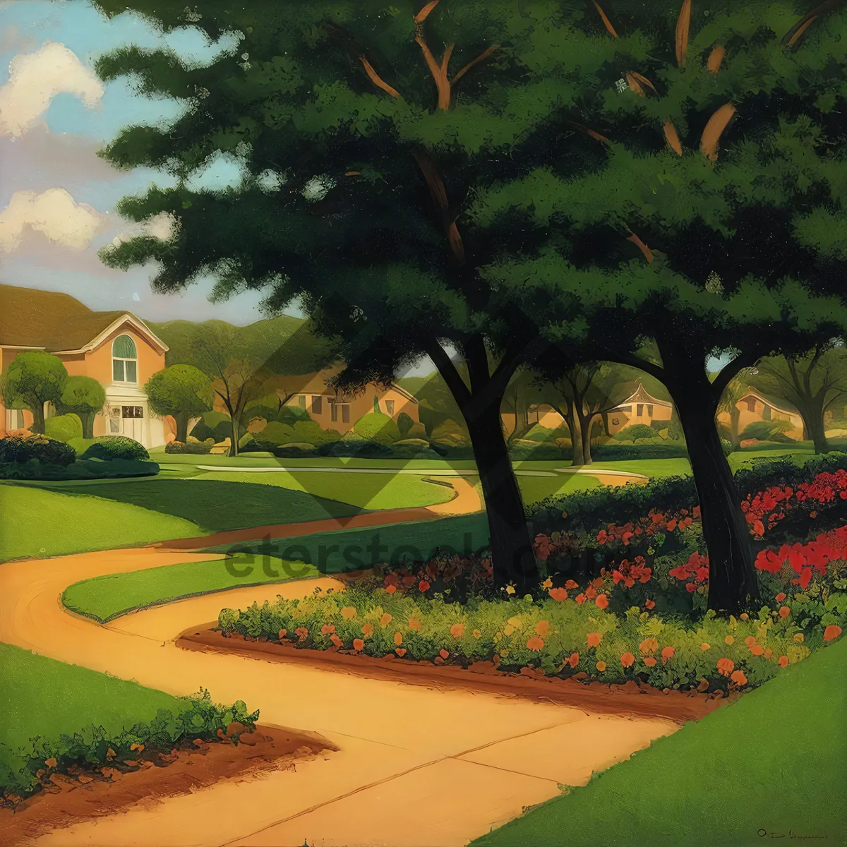 Picture of Golf Course Landscape with Scenic Fairway