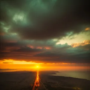 Sunset over the Serene Sea