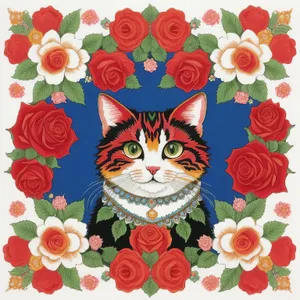 Floral Summer Keepsake: Creative Retro Pattern Wallpaper