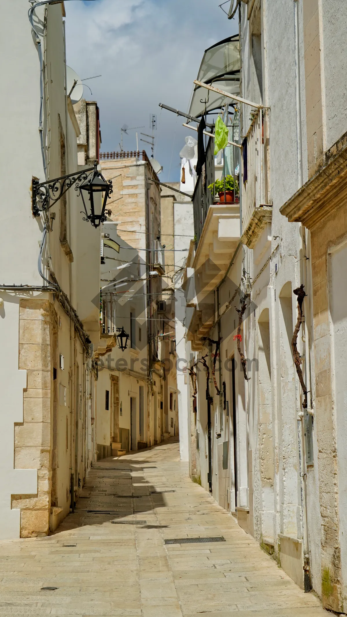 Picture of Ancient Cathedral in Historic Urban Alleyway