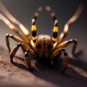 Close-up of a mesmerizing sea spider.