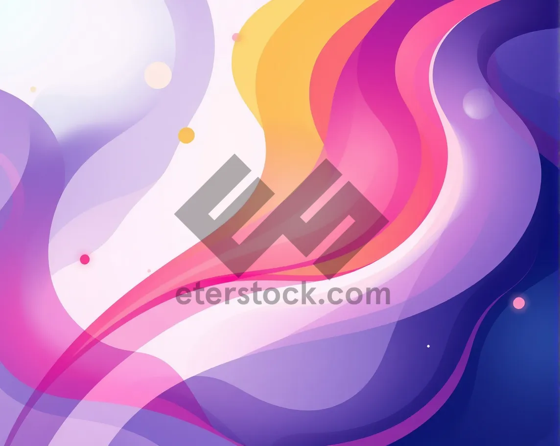 Picture of Colorful Wave Artistic Design for Web Background