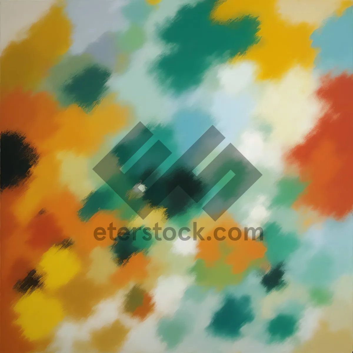 Picture of Colorful graphic design wallpaper with yellow acrylic texture.