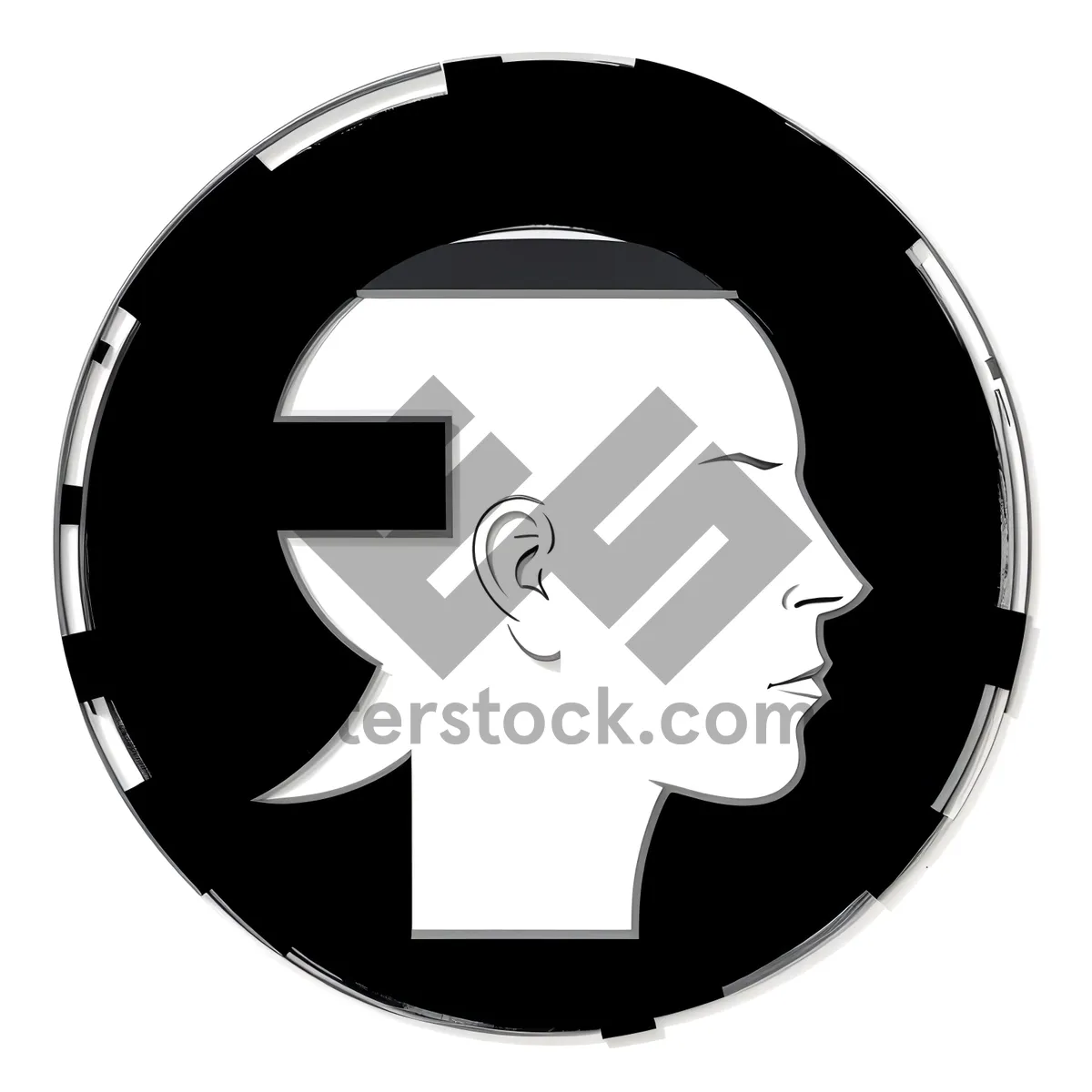 Picture of Glossy Black Round Web Design Icon