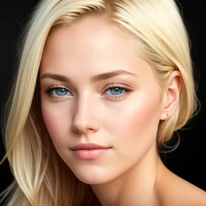 Sultry Blond Model with Mesmerizing Eyes