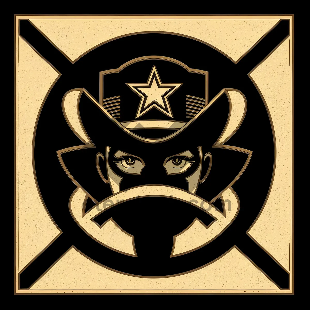 Picture of Heraldic Black Graphic Symbol Design Art