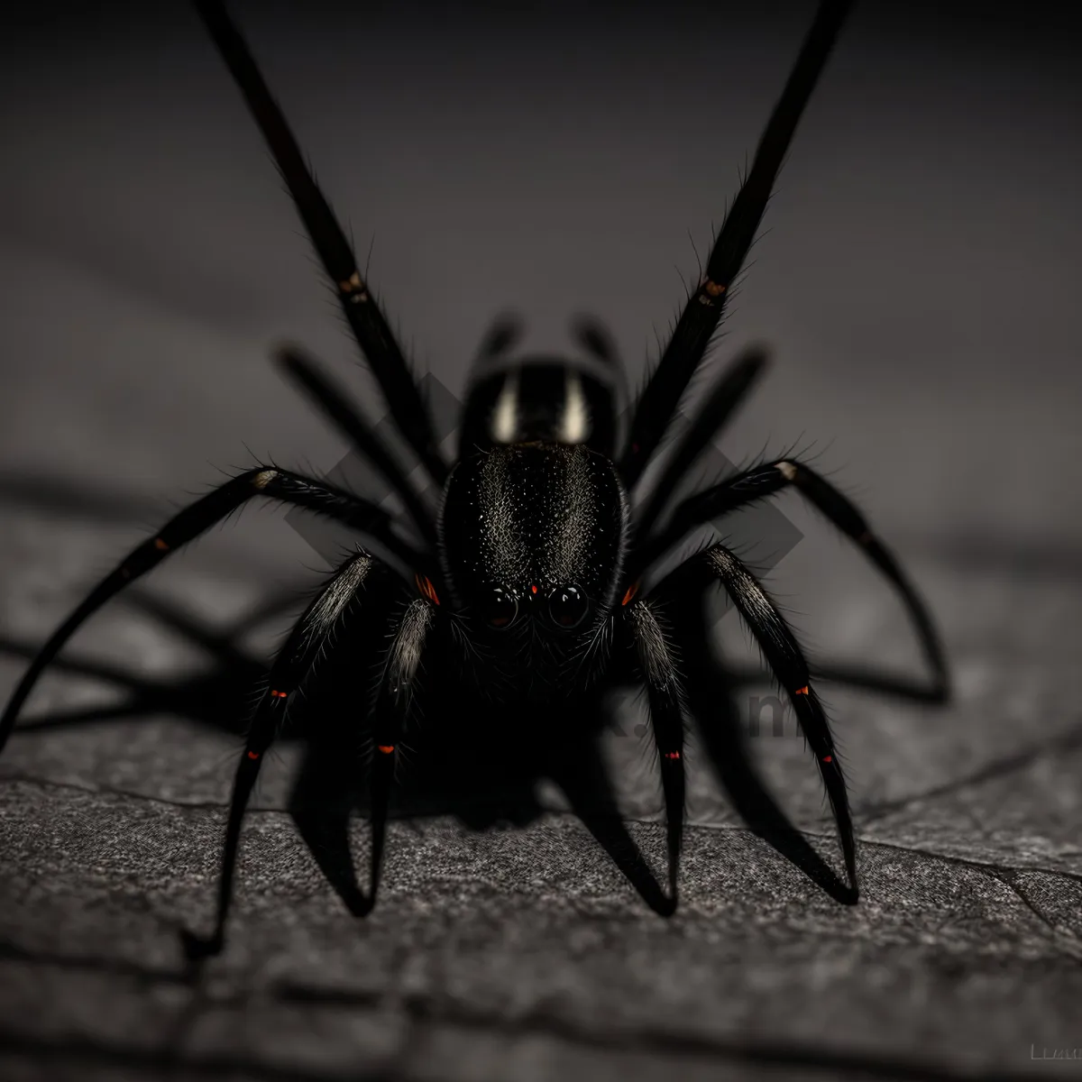 Picture of Black Widow - Close-Up of Arachnid Legs in Wildlife