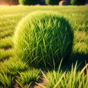 Vibrant Aquatic Plant in Lush Meadow