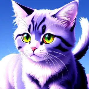 Furry Feline Kitty with Adorable Whiskers