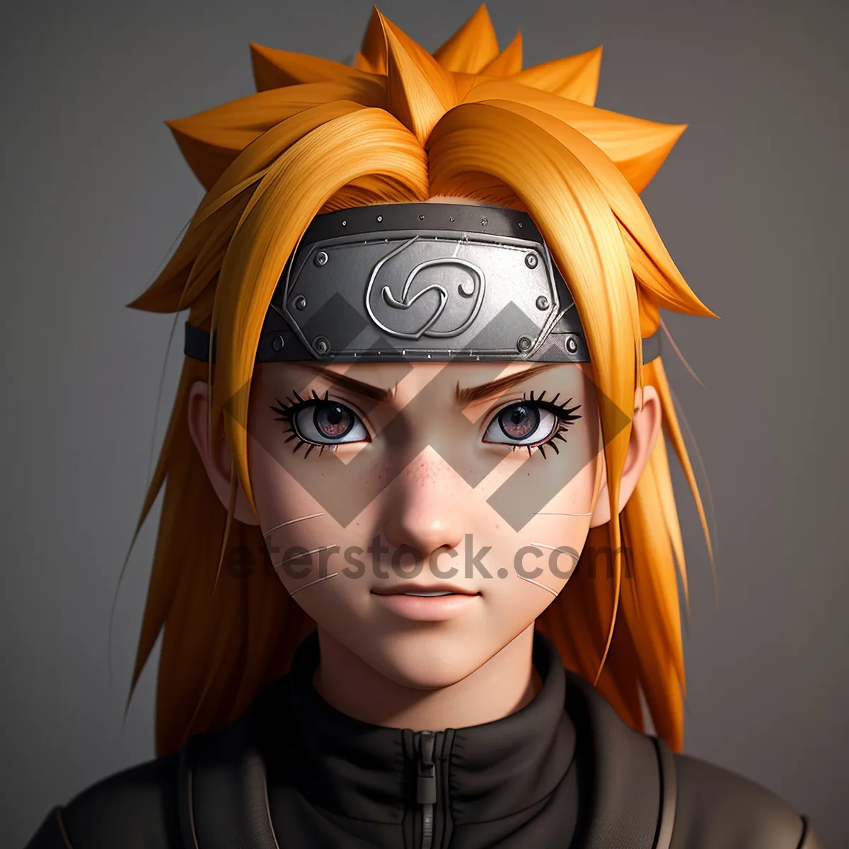 Picture of Seductively Masked: Captivating Fashion Portrait