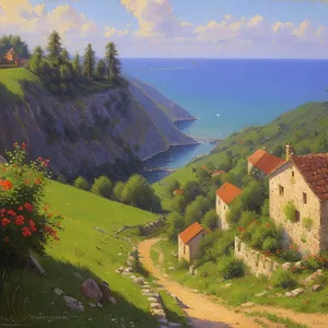 Serenity amidst Majestic Mountain Landscape