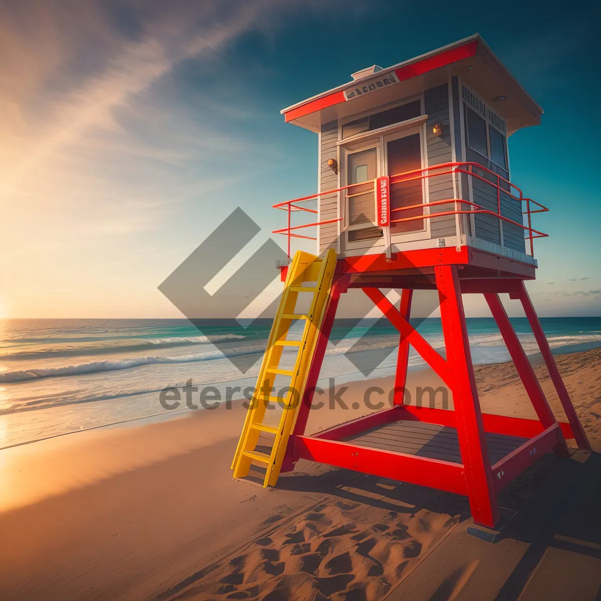 Picture of Seaside Beacon: Majestic Lighthouse Illuminating Coastal Landscape