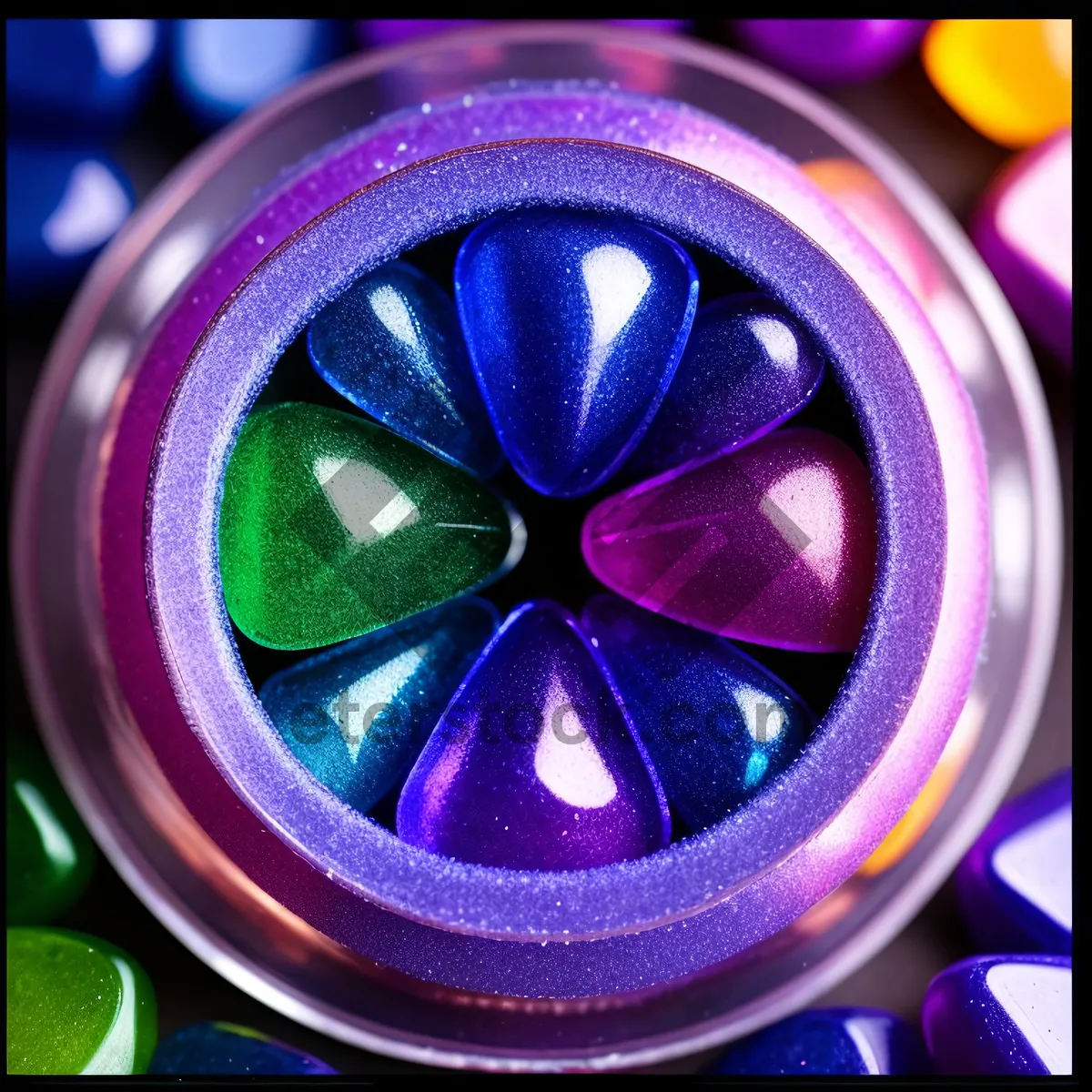 Picture of Colorful Glow Tube Fractal Design: Vibrant Digital Art Wallpaper