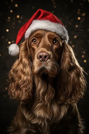 Adorable Cocker Spaniel Puppy in Studio Portrait Shot