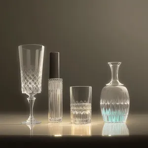 Transparent Wineglass with Sparkling Champagne for Celebration