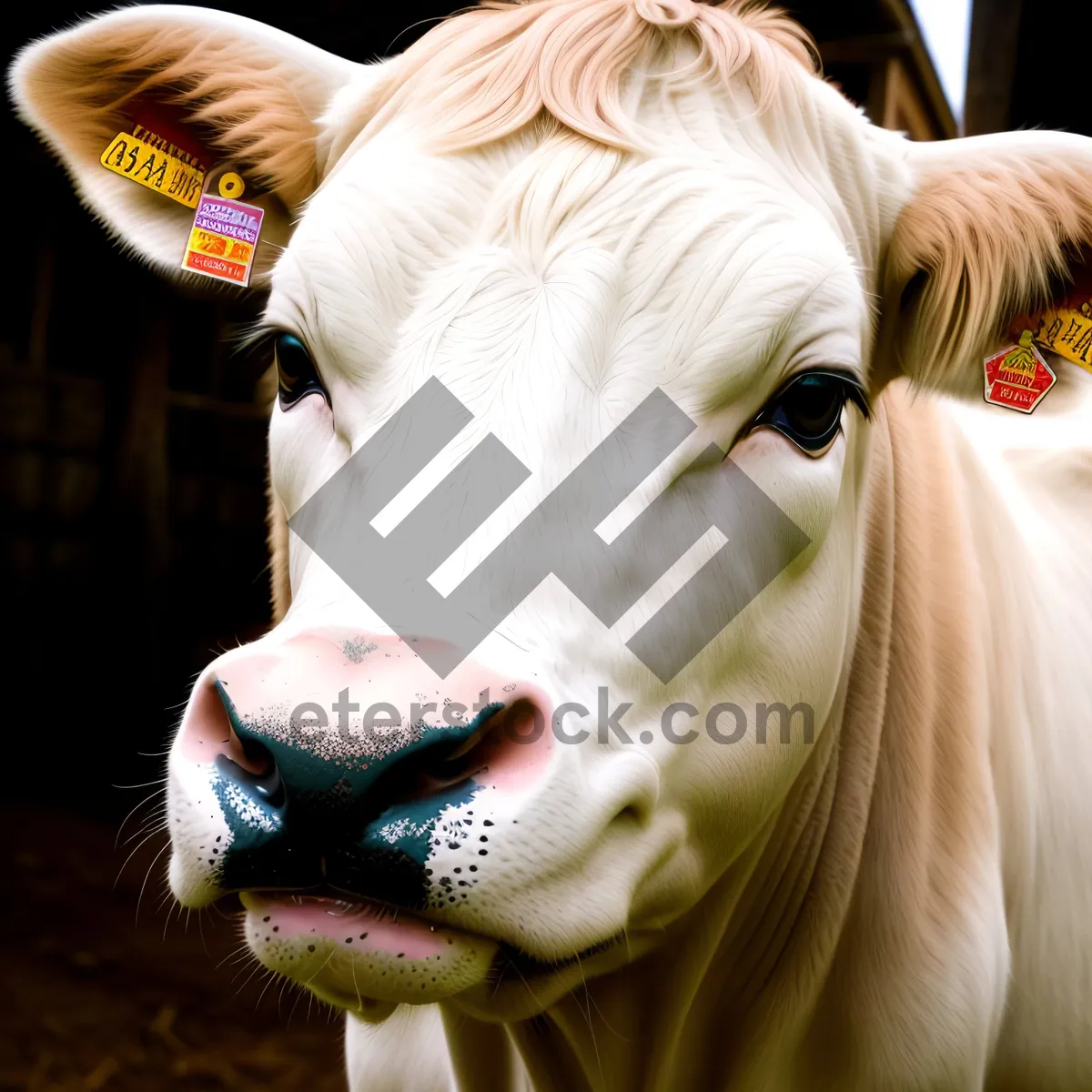 Picture of Pasture-raised calf on rural farm