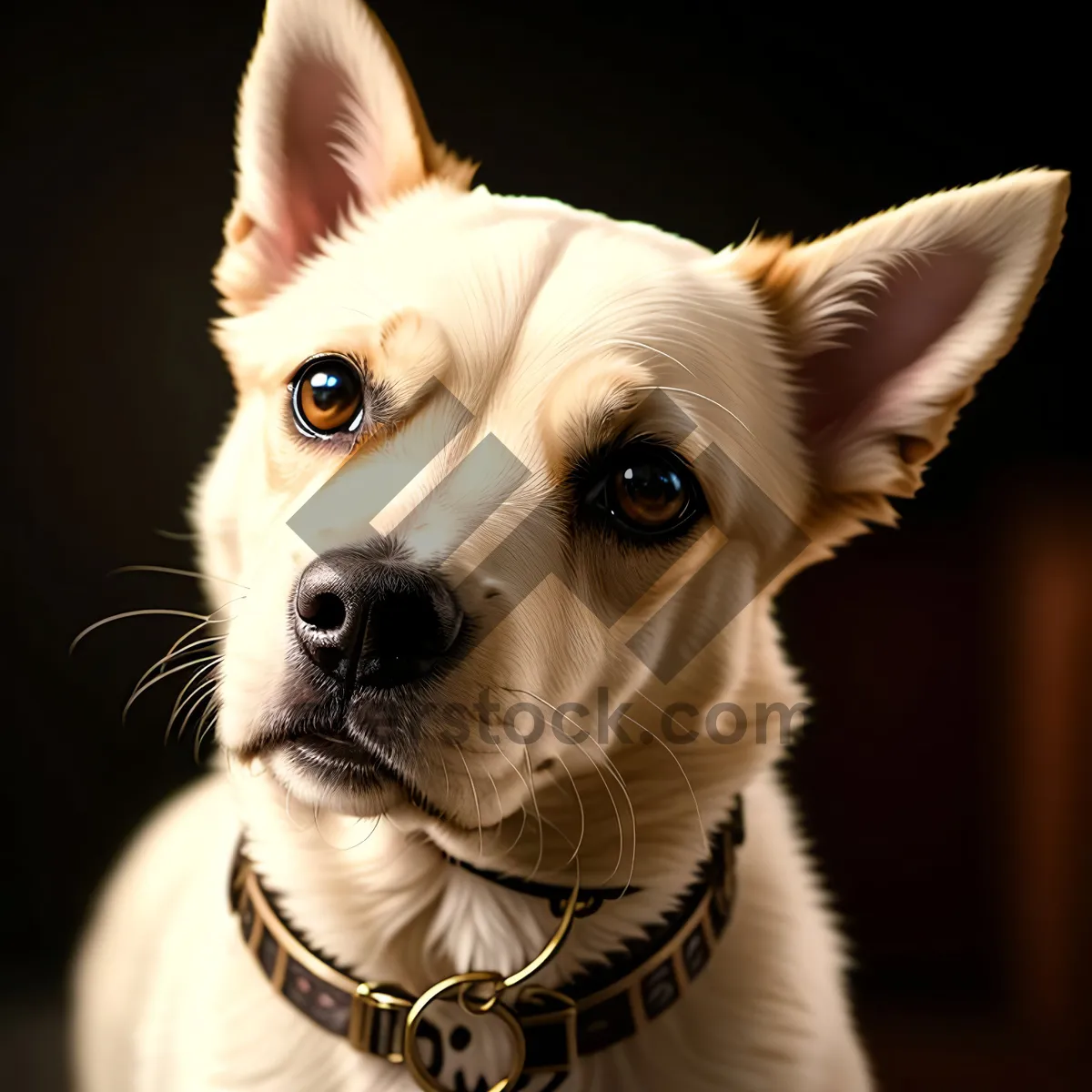 Picture of Purebred Bulldog Puppy Poses for Studio Portrait