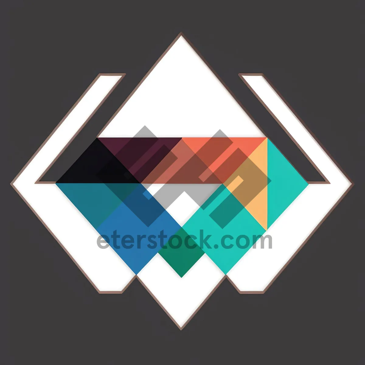 Picture of 3D Pyramid Symbol Graphic Design Icon