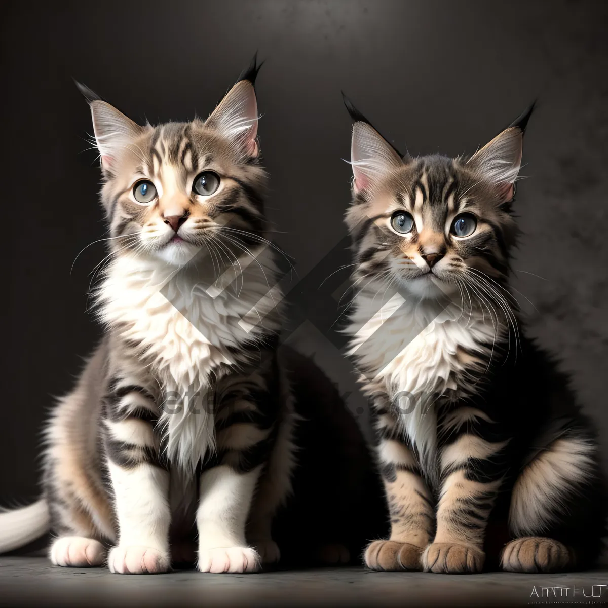 Picture of Playful Tabby Kitten with Adorable Whiskers