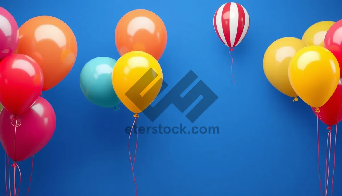 Picture of Colorful party balloons for festive celebration