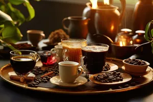 Morning Coffee on Restaurant Table