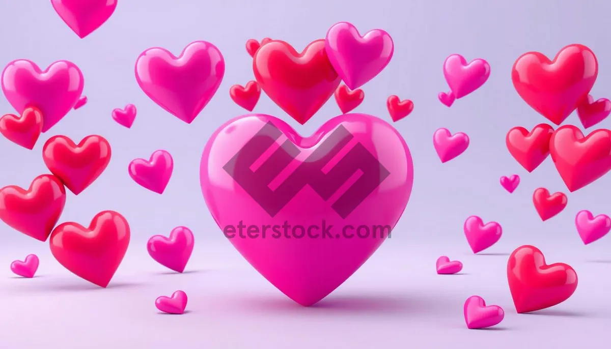 Picture of Colorful Paper Heart Confetti Celebration Icon