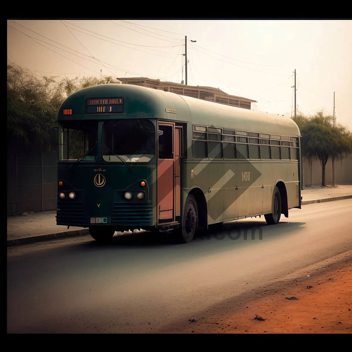 Picture of Public Transport Shuttle Bus on Street