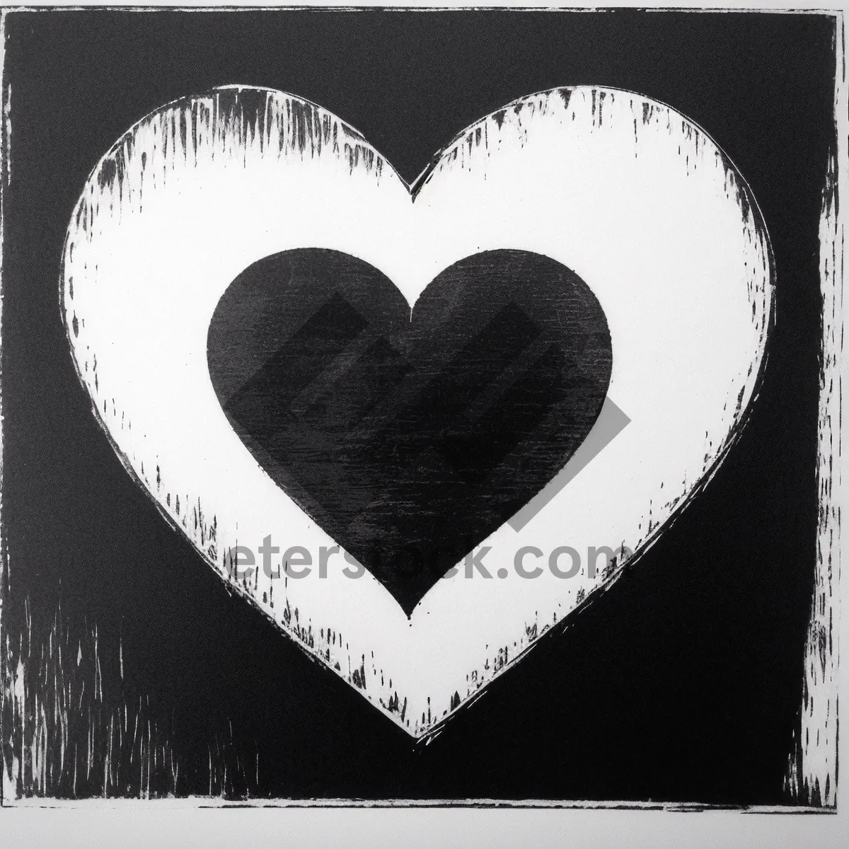 Picture of Heart Stencil Love Symbol Card Art Decoration
