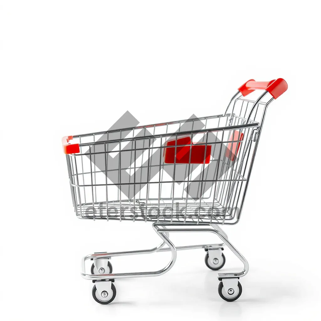 Picture of 3D metal shopping cart for retail market