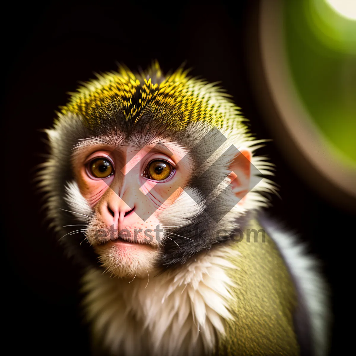 Picture of Playful Macaque in Jungle Habitat