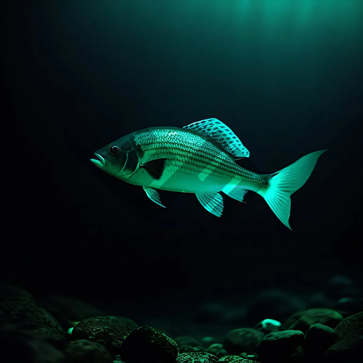 Picture of Majestic Marine World: Exotic Saltwater Shark in Coral Reef