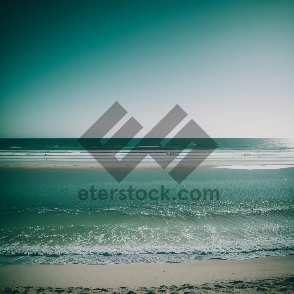 Picture of Serene Coastal Paradise: Crystal Clear Turquoise Waters and Sunny Shoreline