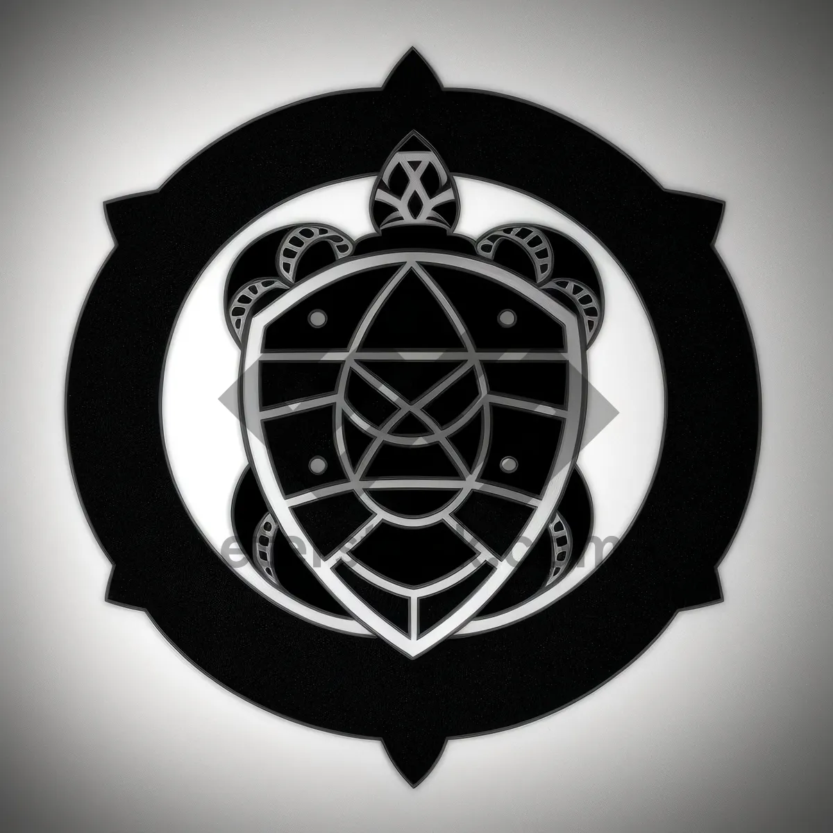 Picture of Retro Shield Icon Design: Graphic Armor Symbol