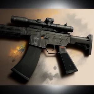 Combat Arsenal: High-Powered Automatic Rifle with Ammo