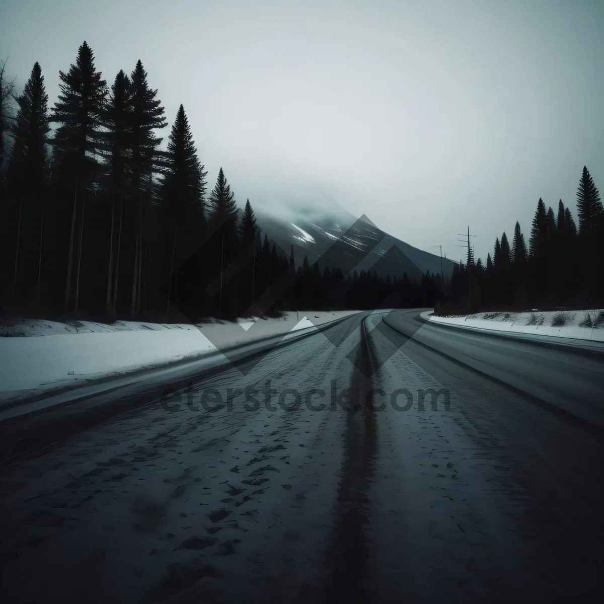 Picture of Scenic Mountain Highway Under Clear Skies