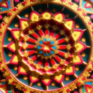 Colorful Mosaic Kaleidoscope Design: Vibrant Patterns in Transducer Art