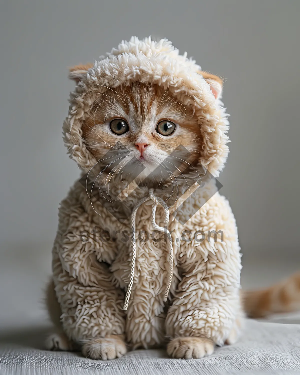 Picture of Pretty Gray Kitten with Playful Expression and Whiskers