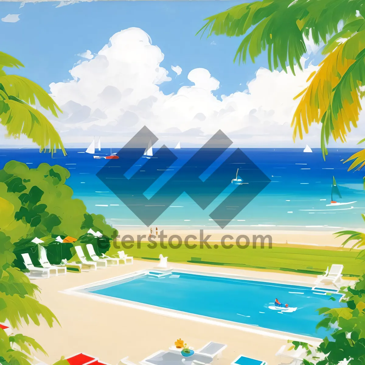 Picture of Turquoise Beach Paradise - Relaxing Tropical Getaway