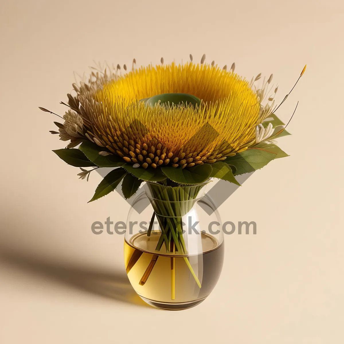 Picture of Vibrant yellow sunflower in bright summer field