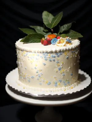 Delicious Berry Cake with Fresh Cream and Chocolate